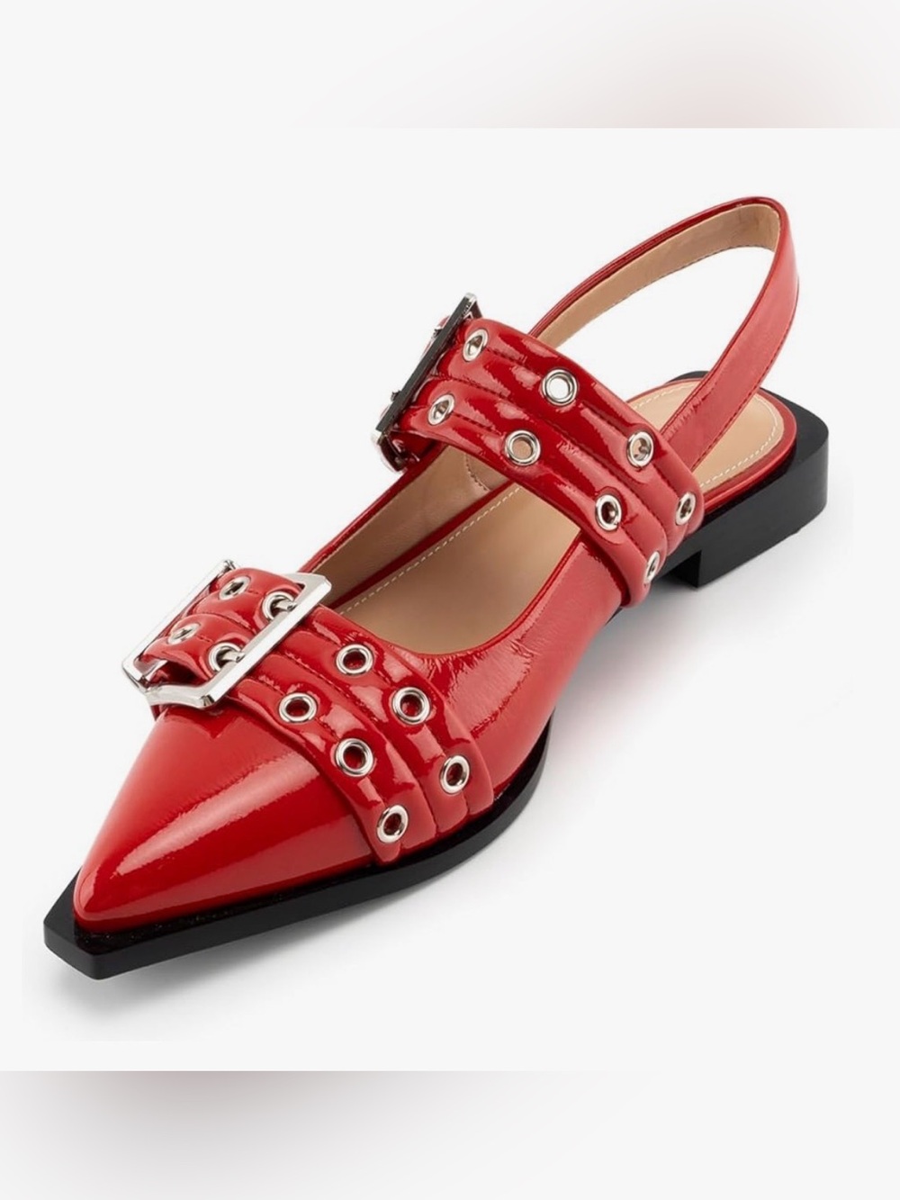 ATBELL Slingback Buckle Flats